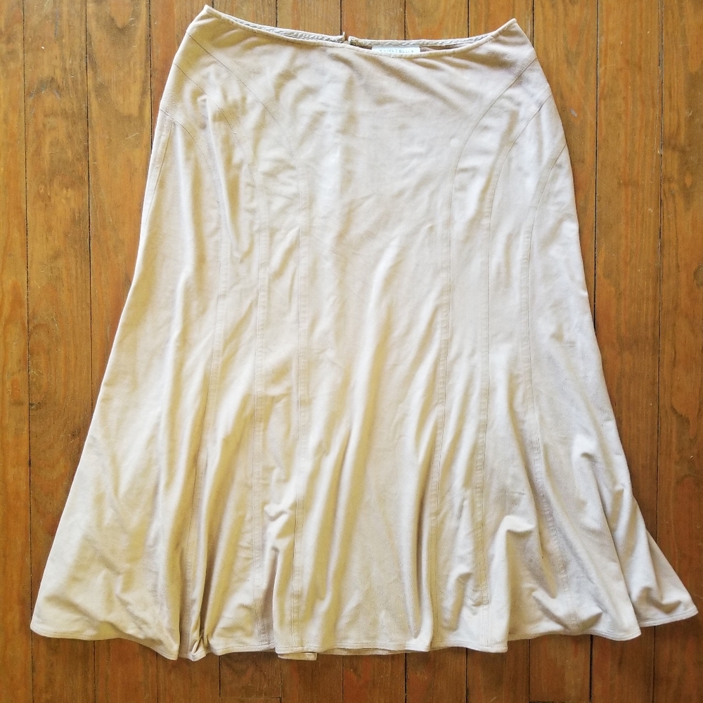 Suede like flowy skirt